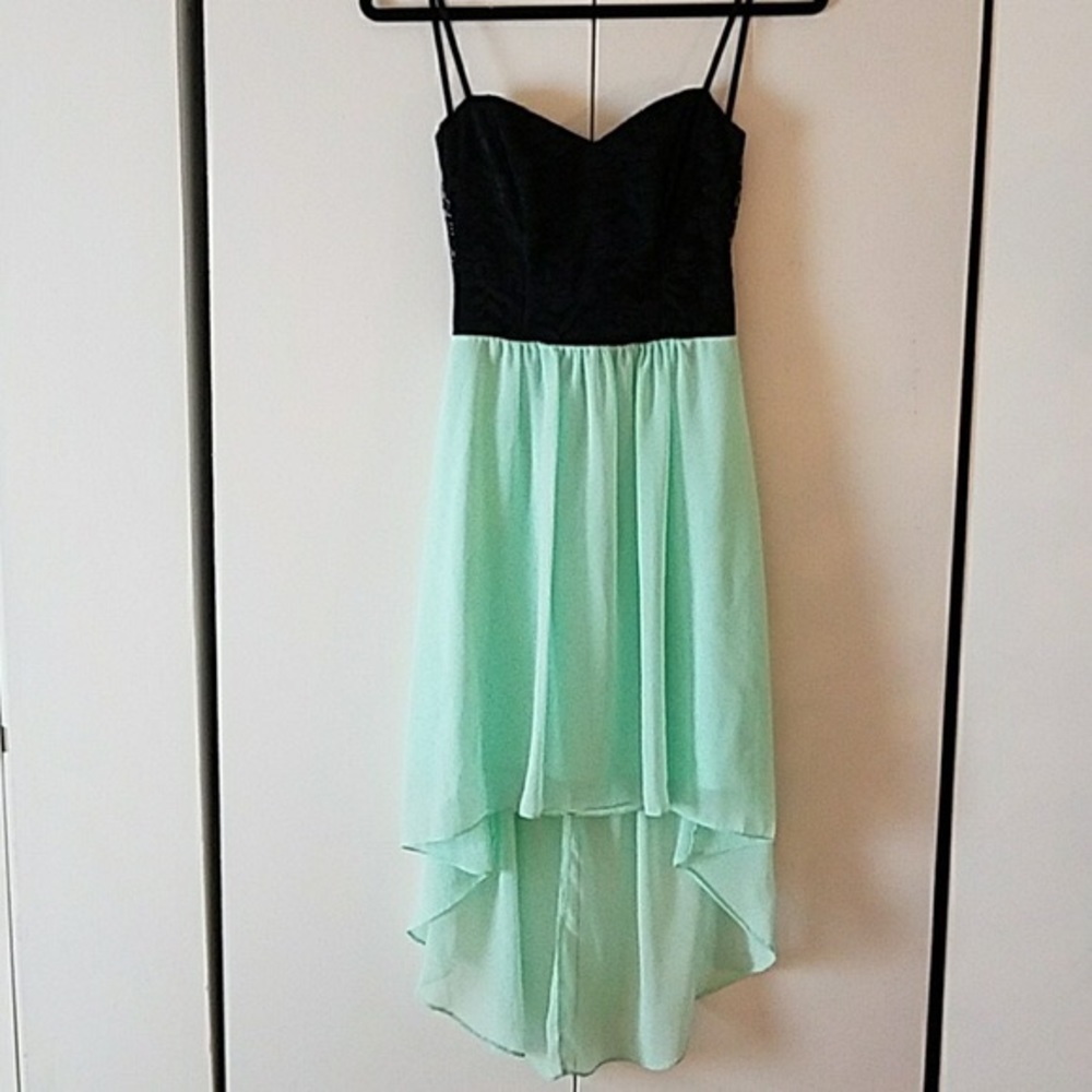 Lace high-low dress